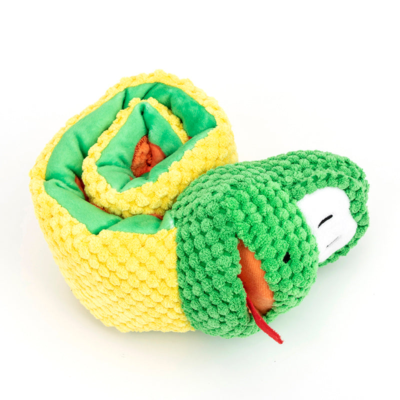 Snake Snuffle Toy Squeaky Dog Toys Boredom Stress Relief Game, Dog Puzzle Plush Toy IQ Training, Snuffle Toys For Dogs Foraging Instinct Training, Dog Chew Toy Treat Dispenser - My Store