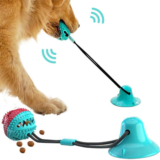 Dog Toys Silicon Suction Cup Tug Interactive Dog Ball Toy For Pet Chew Bite Tooth Cleaning Toothbrush Feeding Pet Supplies - My Store